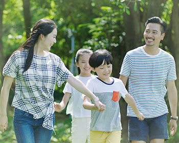 画像:夏の家族旅行